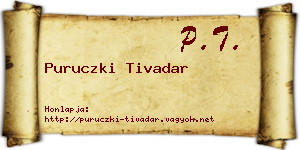 Puruczki Tivadar névjegykártya