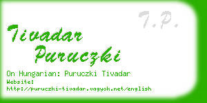 tivadar puruczki business card